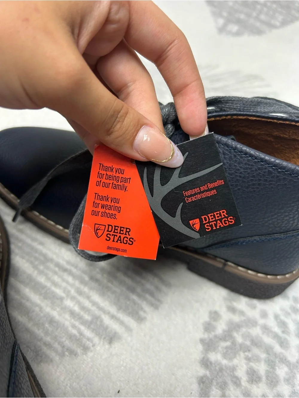 Deer Stags Boys Freeport Jr. Dress Comfort Chukka Boot, Navy, Size: 2 M MSRP $80